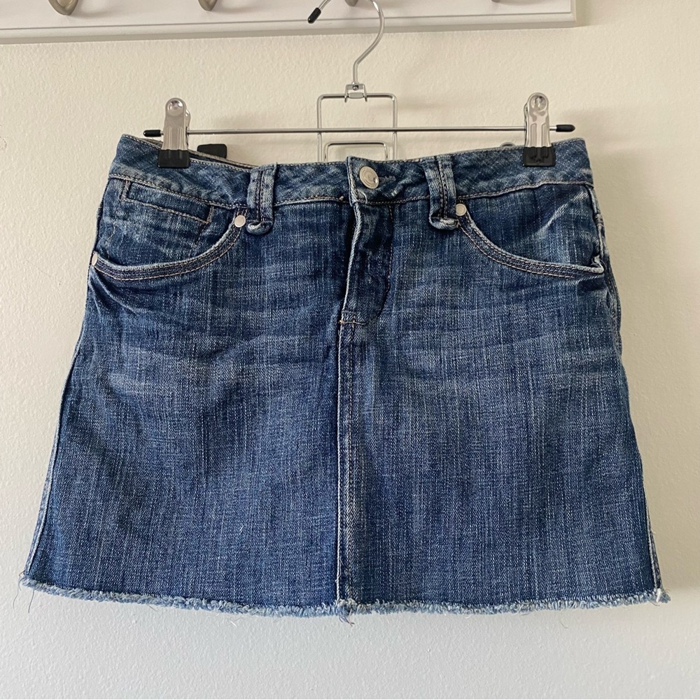 Denim mini skirt